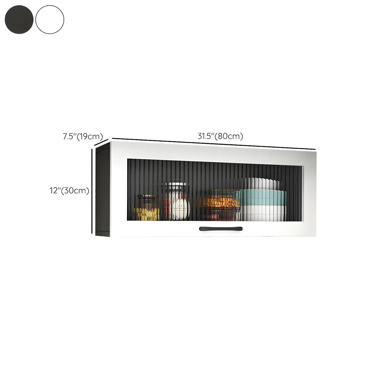 vaisselier mural en bois blanc pour cuisine