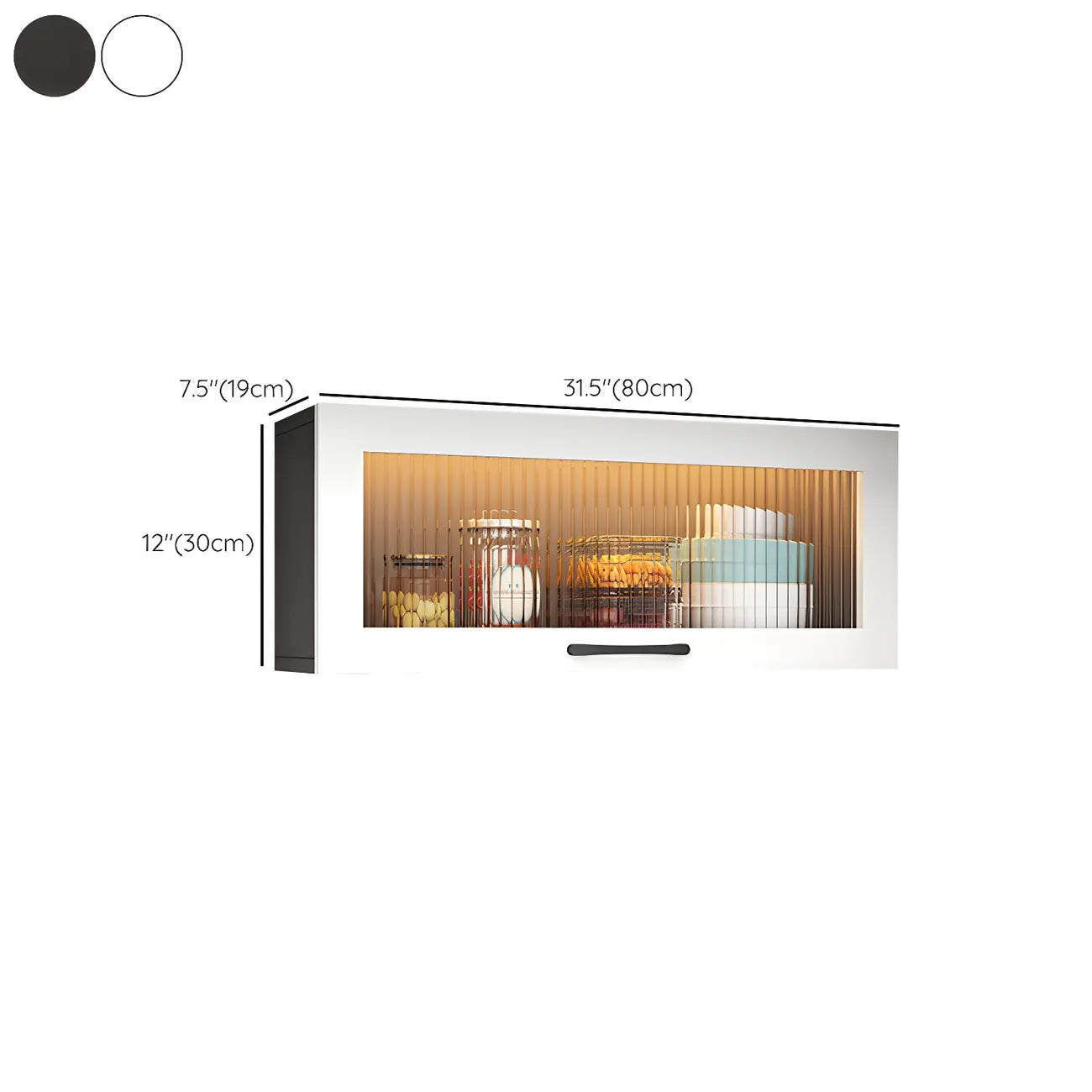 vaisselier mural en bois blanc pour cuisine