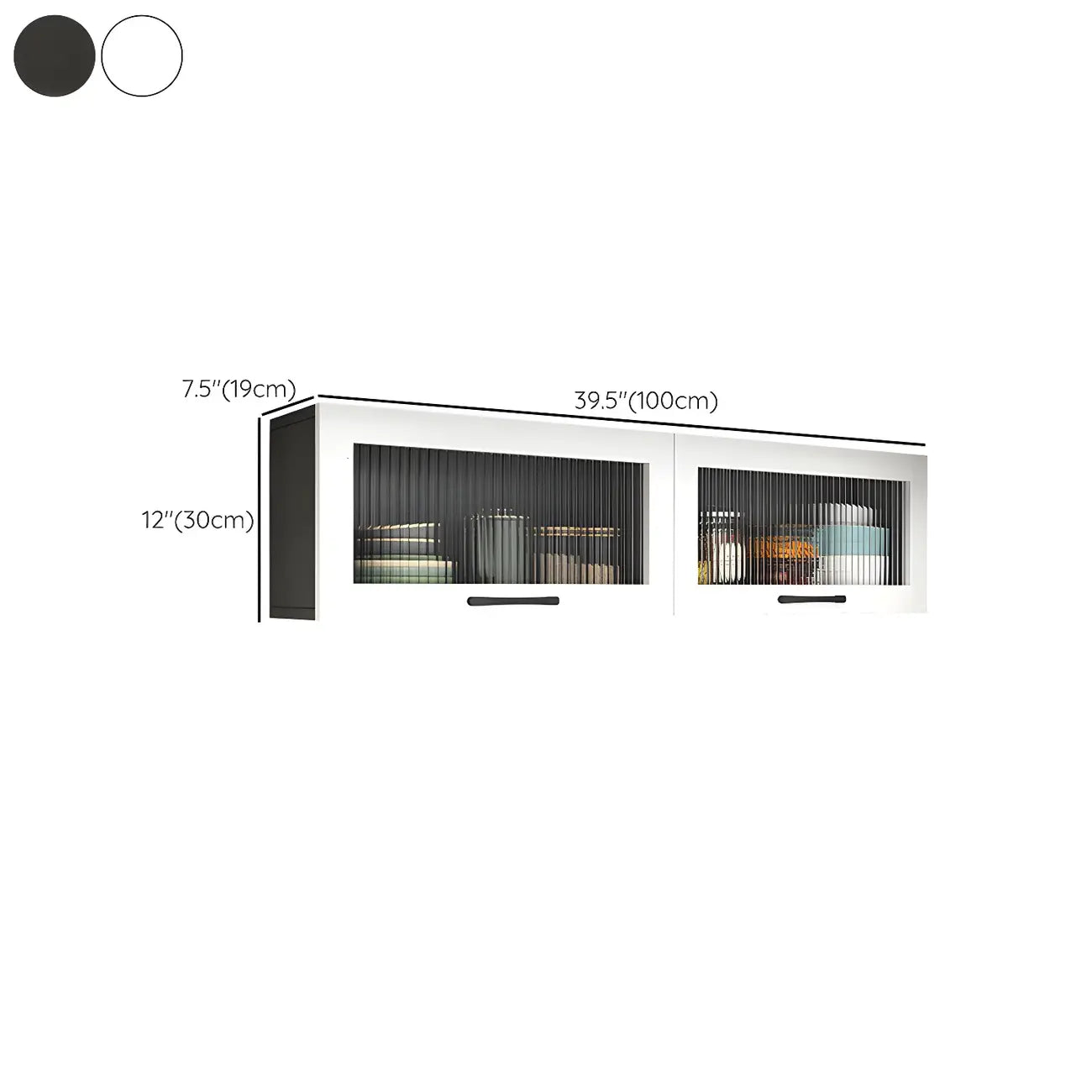 vaisselier mural en bois blanc pour cuisine