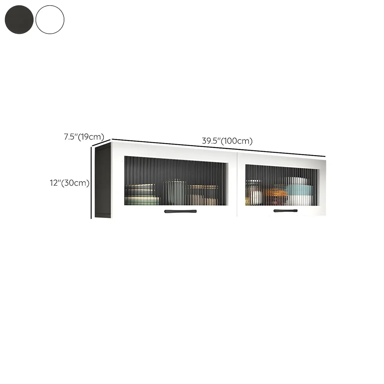 vaisselier mural en bois blanc pour cuisine