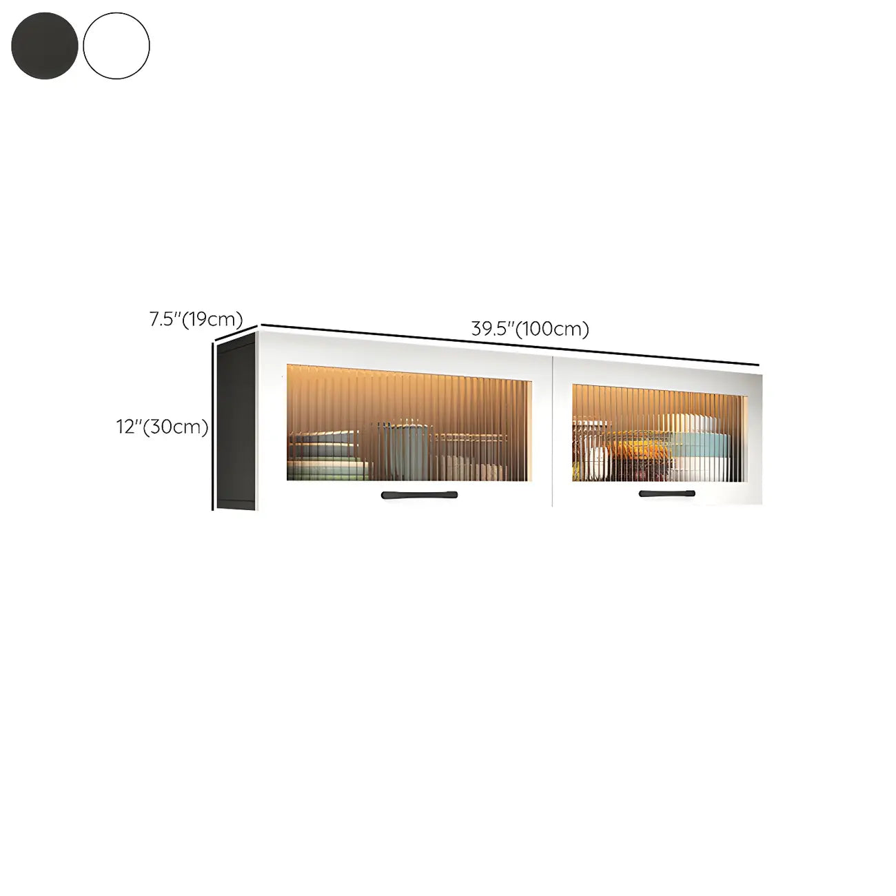 vaisselier mural en bois blanc pour cuisine