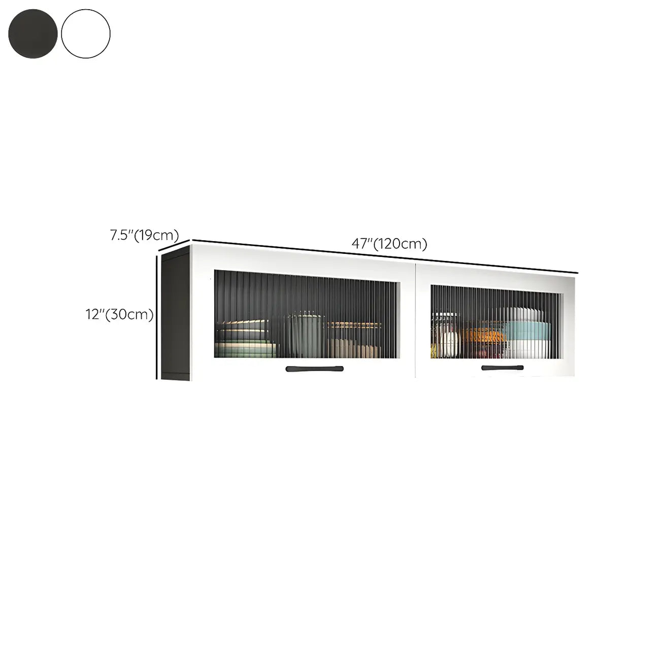 vaisselier mural en bois blanc pour cuisine