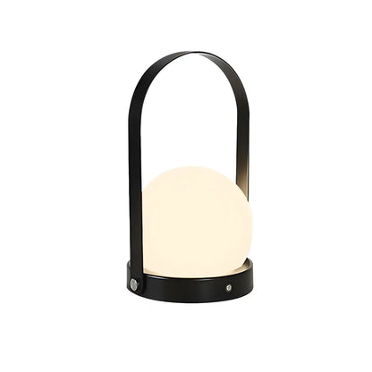 Lanterne LED portable sans fil avec globe noir, lampe de table
