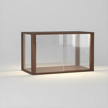 Petite vitrine en bois et verre pour table