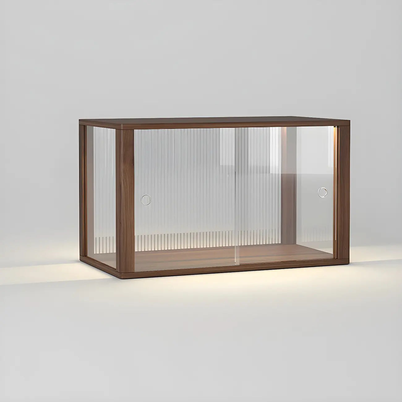 Petite vitrine en bois et verre pour table