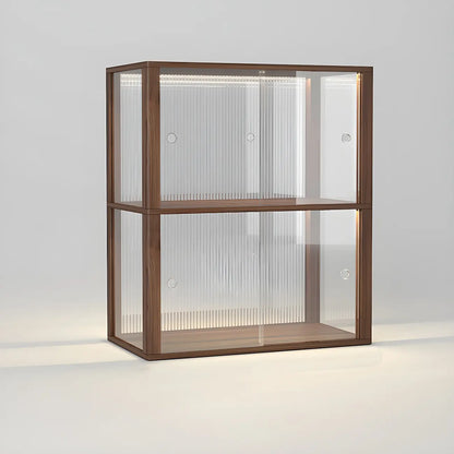 Petite vitrine en bois et verre pour table