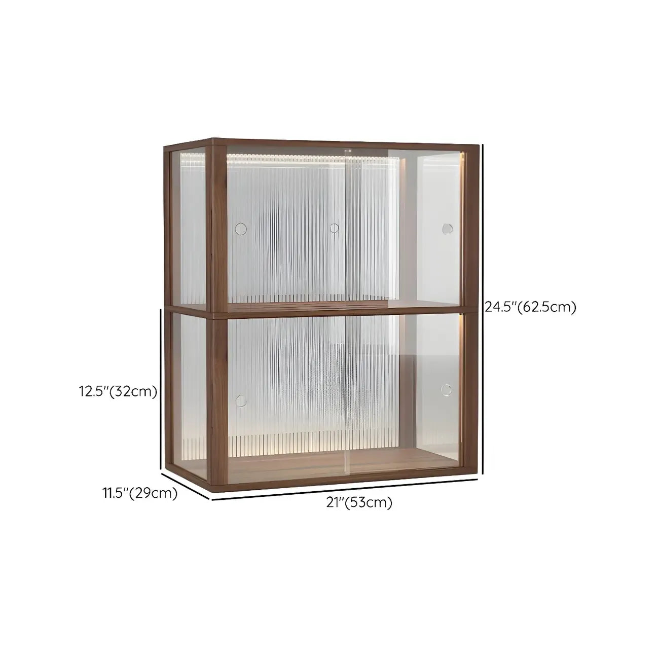 Petite vitrine en bois et verre pour table
