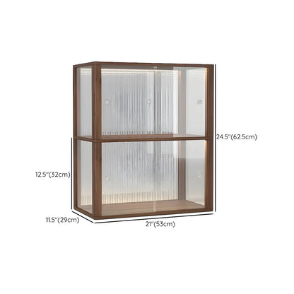 Petite vitrine en bois et verre pour table