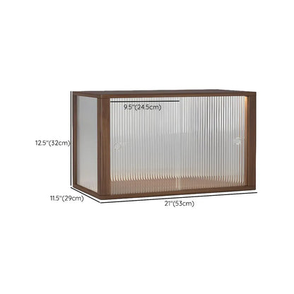 Petite vitrine en bois et verre pour table