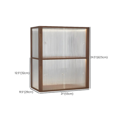 Petite vitrine en bois et verre pour table