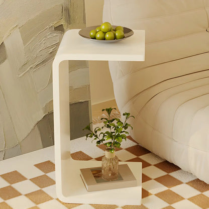 Table d'appoint polyvalente en acrylique en forme de C