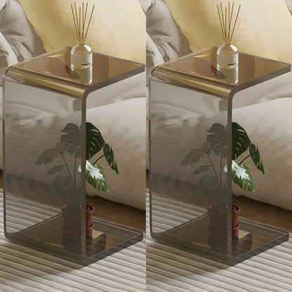 Table d'appoint polyvalente en acrylique en forme de C