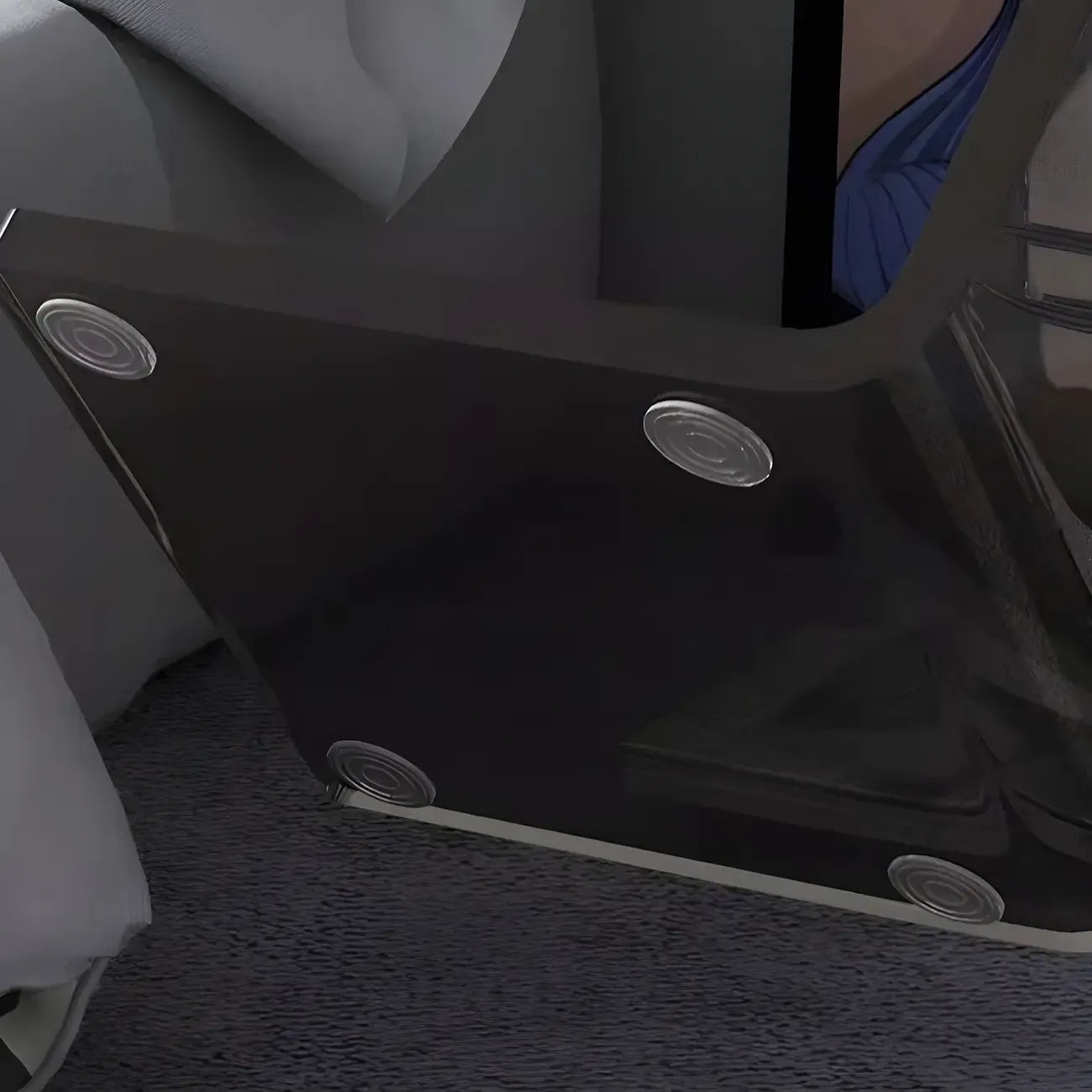 Table d'appoint polyvalente en acrylique en forme de C