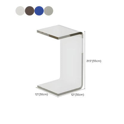 Table d'appoint polyvalente en acrylique en forme de C