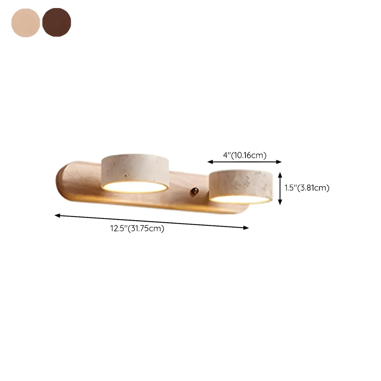Applique murale circulaire moderne en pierre blanche à plusieurs lumières LED