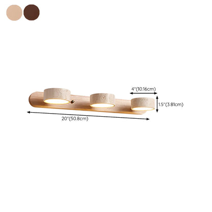 Applique murale circulaire moderne en pierre blanche à plusieurs lumières LED