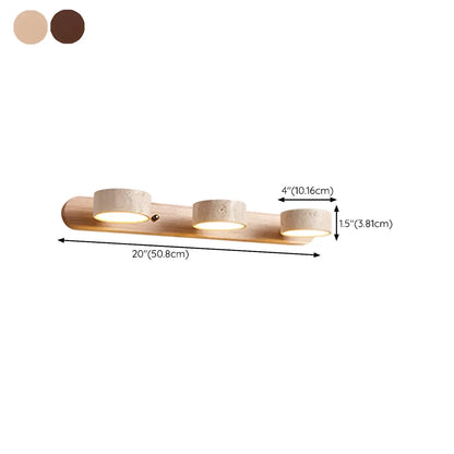 Applique murale circulaire moderne en pierre blanche à plusieurs lumières LED