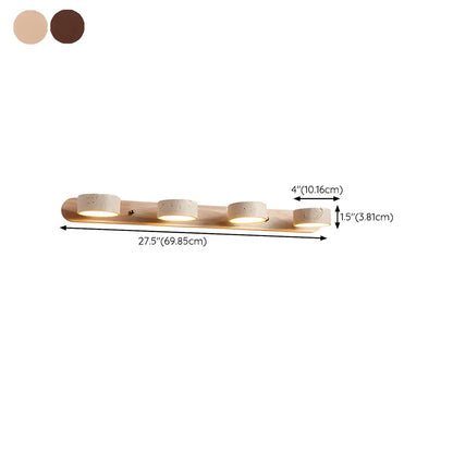 Applique murale circulaire moderne en pierre blanche à plusieurs lumières LED