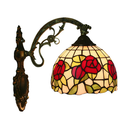 Applique murale LED vintage en vitrail pour salon