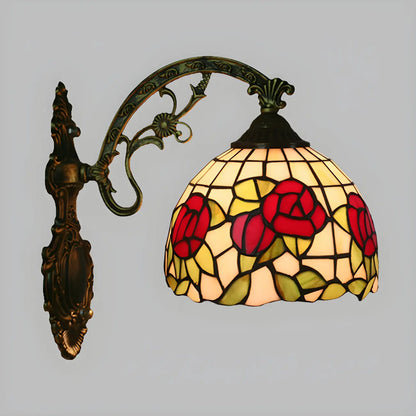 Applique murale LED vintage en vitrail pour salon