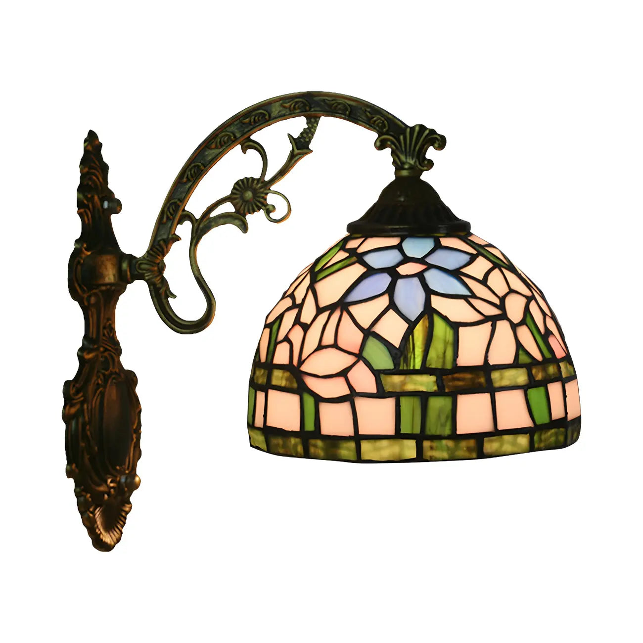 Applique murale LED vintage en vitrail pour salon