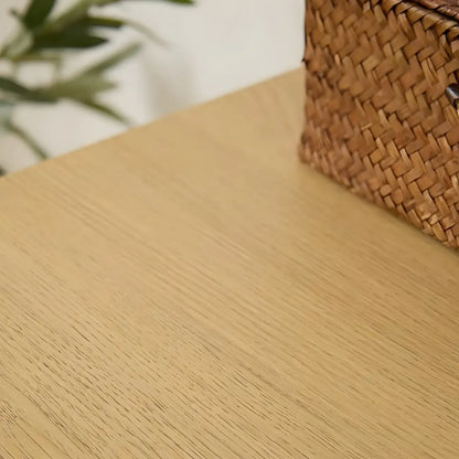 Meuble TV en bois brun nordique avec gestion des câbles